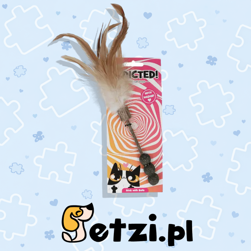 ADDICTED STICK WITH BALLS AND FEATHERS