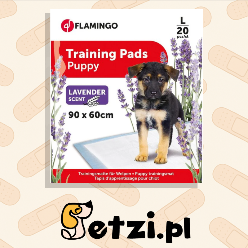 FLAMINGO TRAINING PAD PADY L 20PCS LAVENDER 90X60CM