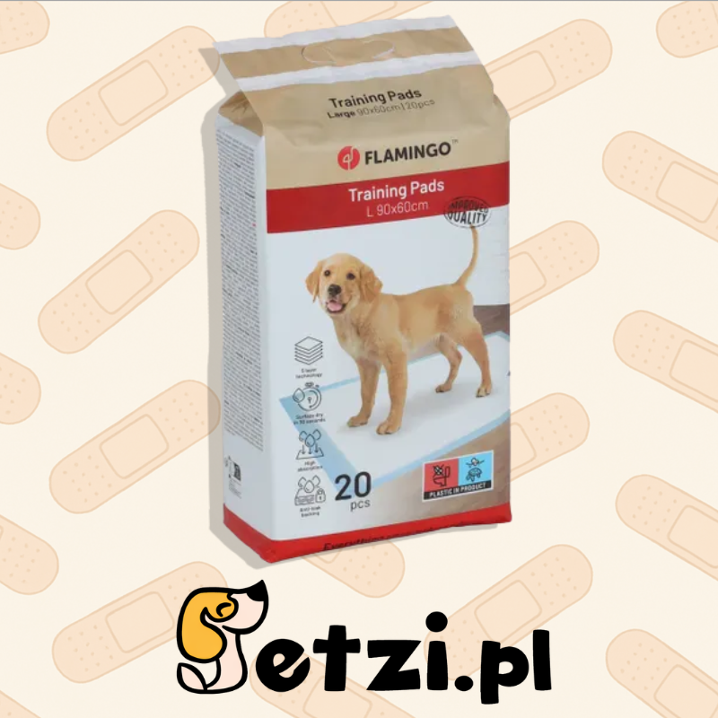 FLAMINGO TRAINING PAD PADY L 20PCS 90X60CM