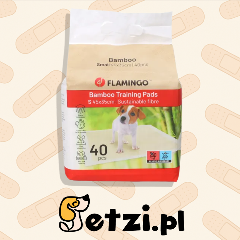 FLAMINGO TRAINING PAD BAMBOO PADU S 45X35CM 40PCS