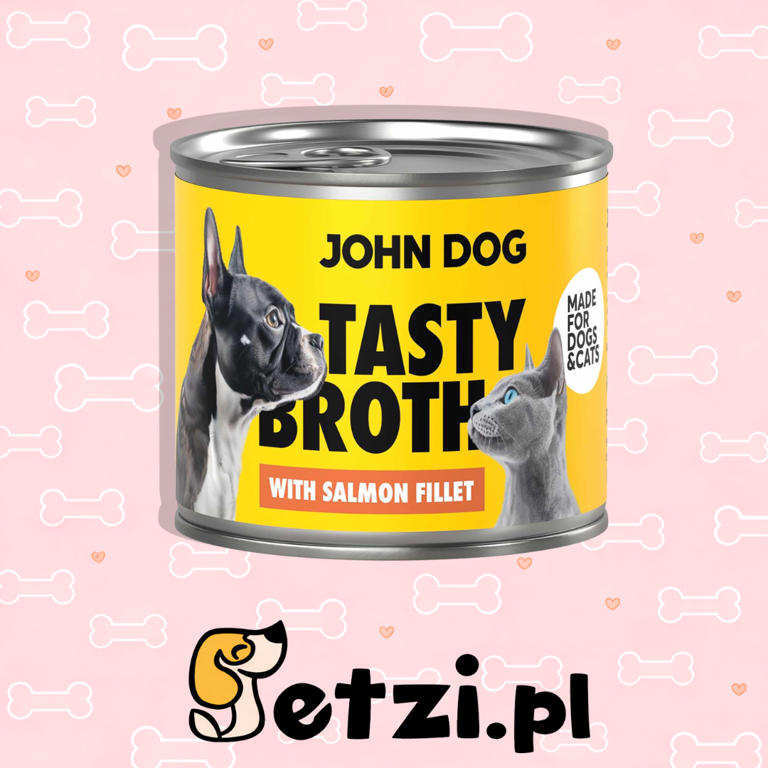 JOHN DOG ZUPA DLA KOTA I PSA Z ŁOSOSIEM 140G