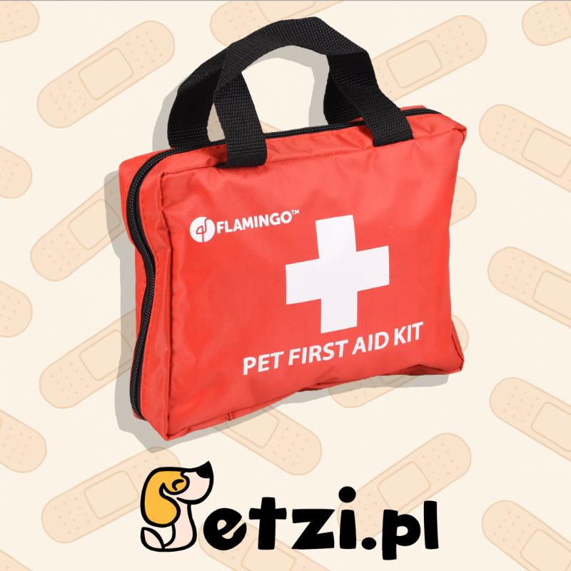 FLAMINGO PETS FIRST AID KIT RESKU PREMIUM RED 20X15X6CM
