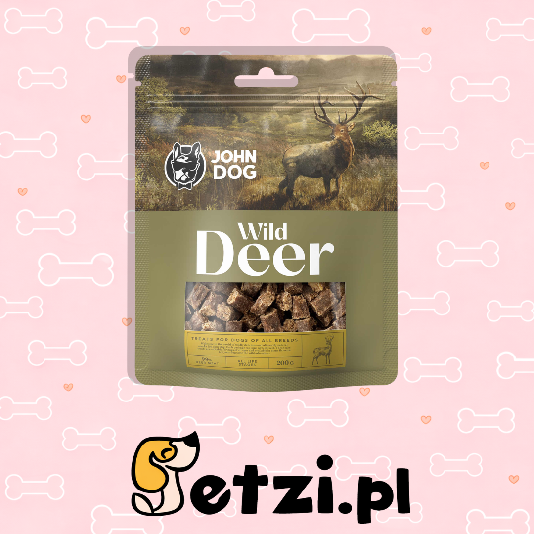 JOHN DOG WILD PRZYSMAKI DLA PSA JELEŃ 200 G