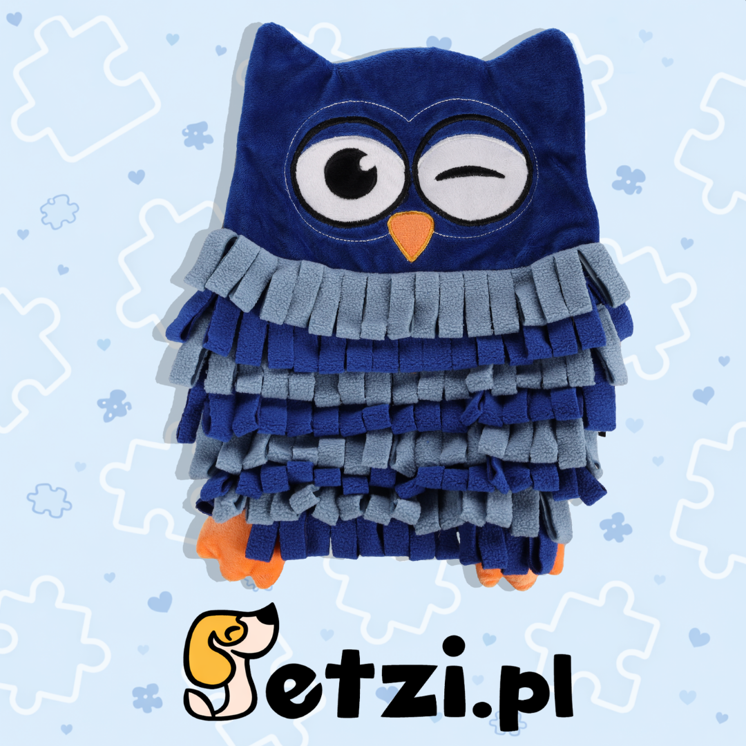 FLAMINGO SNIFFING CARPET PLINKIE OWL BLUE 27X33X2,5CM