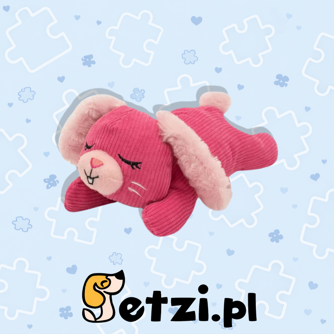 ZIPPYPAWS SNOOZIES SHHHQUEAKER BUNNY – CICHUTKA, PLUSZOWA ZABAWKA DLA PSA Z CICHEM PISZCZKIEM
