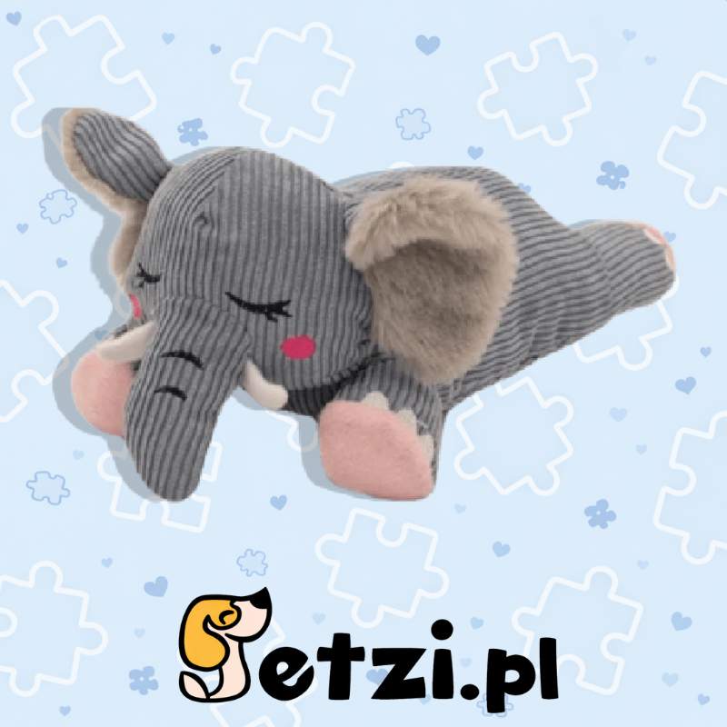 ZIPPY PAWS SNOOZIES WITH SHHHQUEAKER ELEPHANT