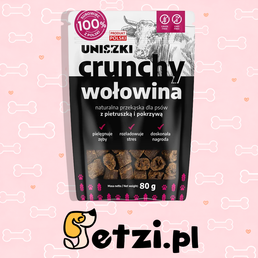 UNISZKI CRUNCHY WOŁOWINA - PIETRUSZKA POKRZYWA 80G