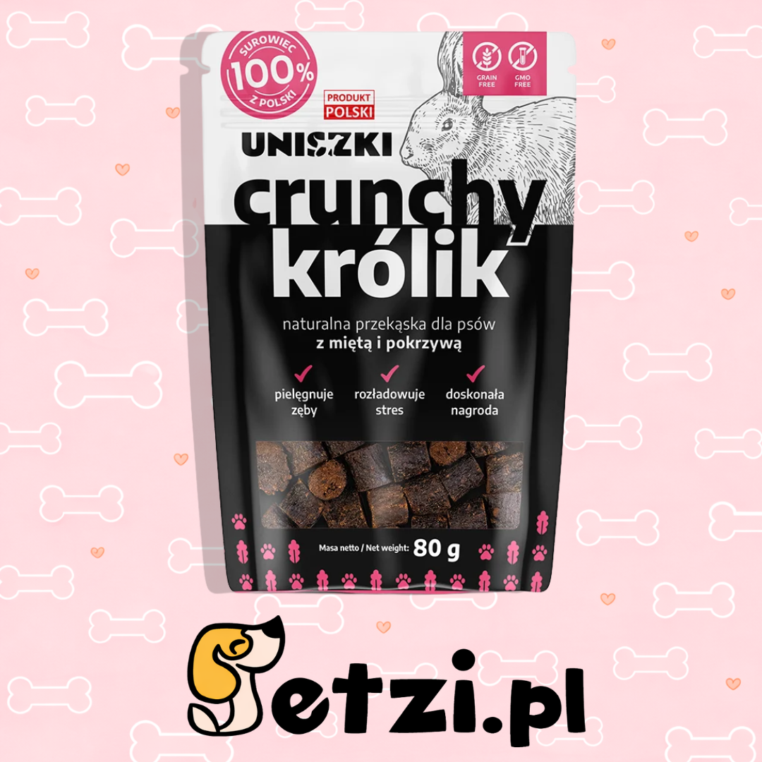 UNISZKI CRUNCHY KRÓLIK - MIĘTA POKRZYWA 80G