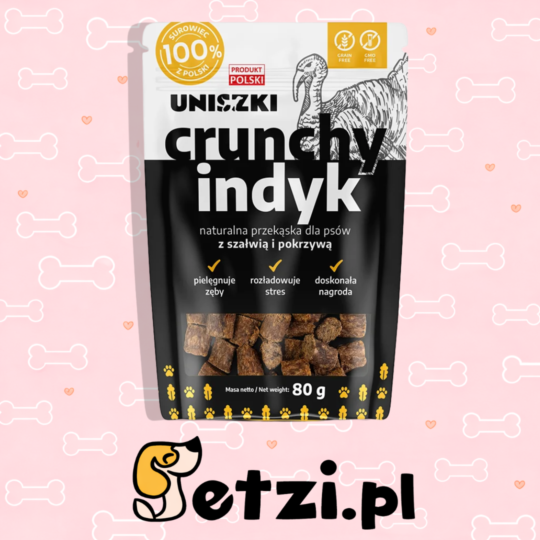UNISZKI CRUNCHY INDYK SZAŁWIA-POKRZYWA 80G