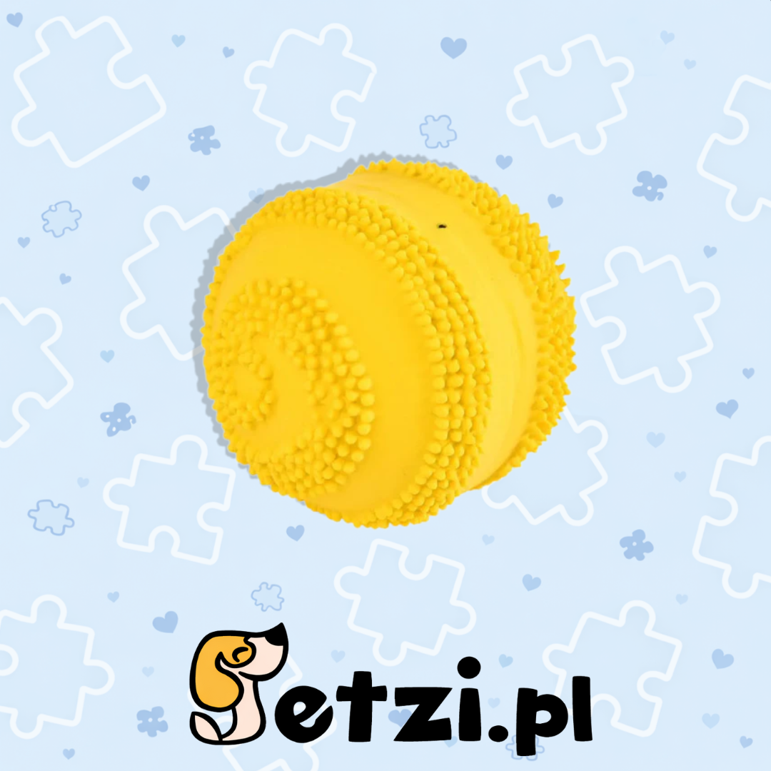 BUBA PIŁKA LATEKSOWA, PISZCZĄCA Z WYPUSTKAMI 7CM