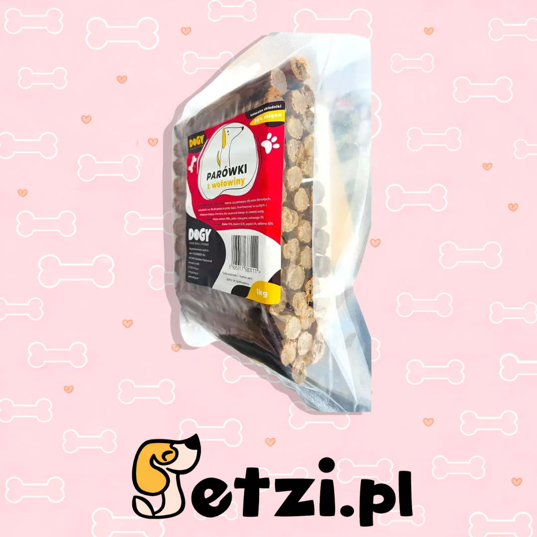 DOGY PARÓWKI Z WOŁOWINY 1 KG