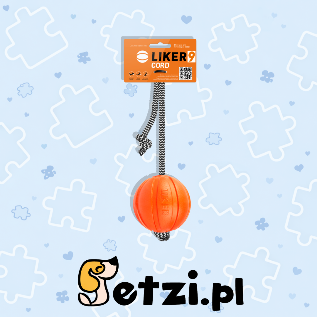 DOG TOY LIKER CORD 9- PIŁKA NA SZNURKU DLA PSA