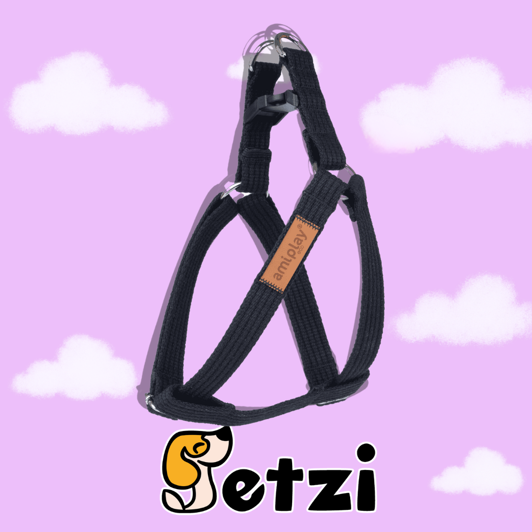 AMIPLAY SZELKI REGULOWANE COTTON CZARNY - RÓŻNE ROZMIARY