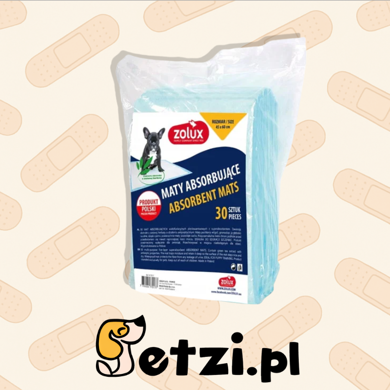 ZOLUX PODKŁADY HIGIENICZNE 45 X 60 CM - 30 SZTUK