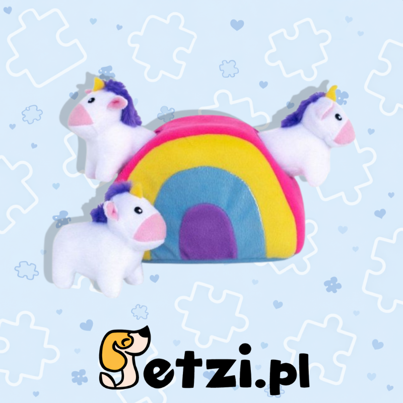 ZIPPY PAWS ZIPPY BURROW UNICORN IN RAINBOW