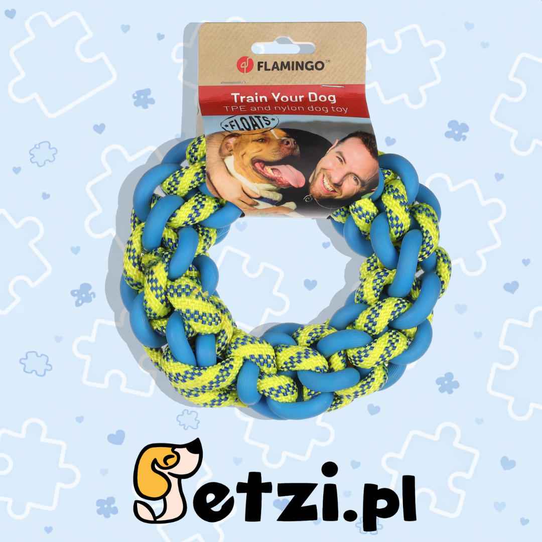 FLAMINGO DT TOFLA RING BLUE/YELLOW S 17X17X5CM