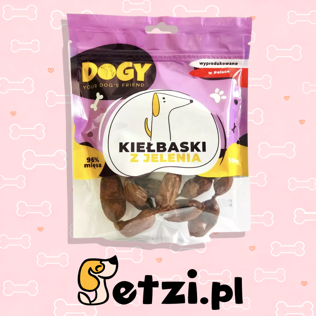 DOGY KIEŁBASKI Z JELENIA 100G