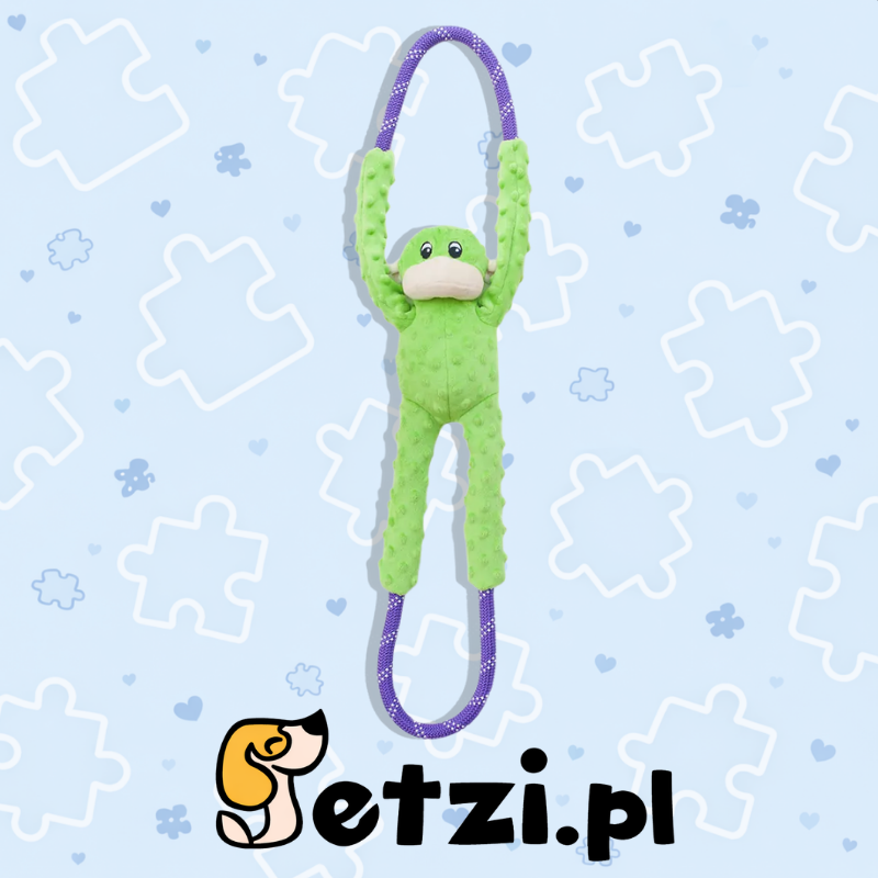 ZIPPY PAWS MONKEY ROPE TUGZ GREEN