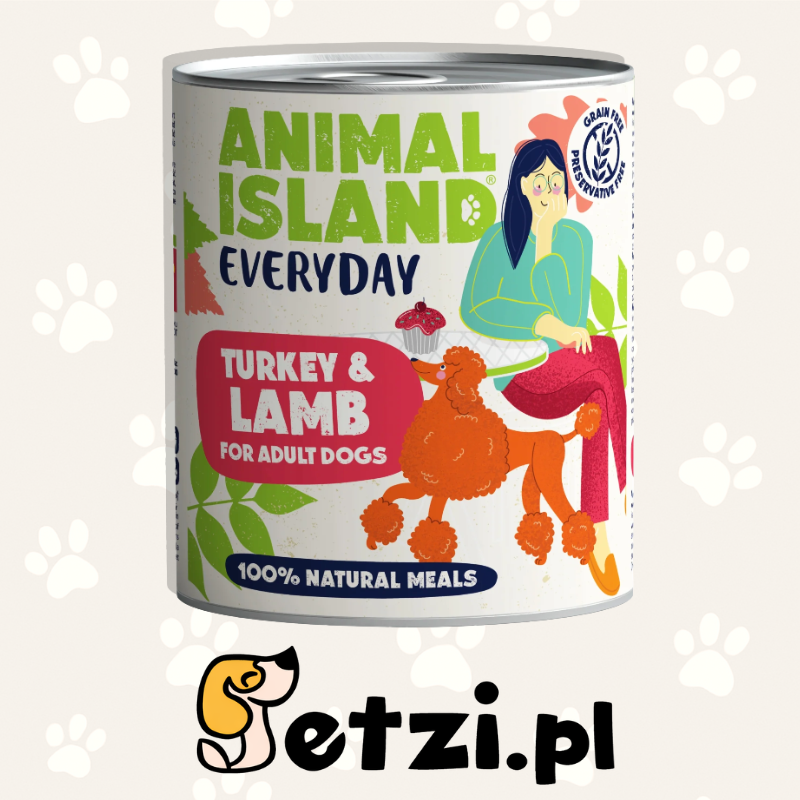 ANIMAL ISLAND MOKRA KARMA DLA PSA EVERYDAY INDYK JAGNIĘCINA 800G