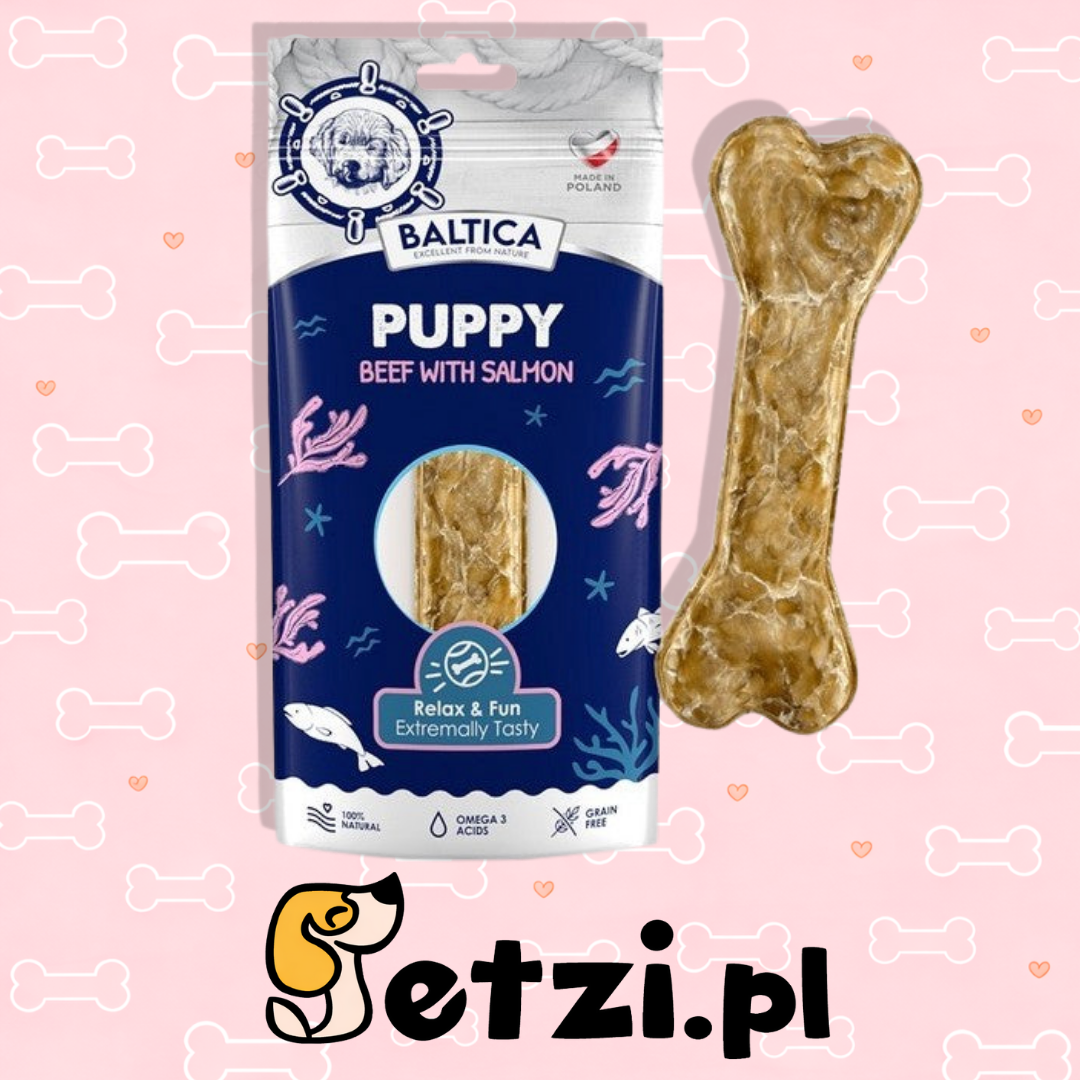 BALTICA EXCELLENT GRYZAK DLA PSA KOŚĆ PUPPY BEEF & SALMON 1SZT