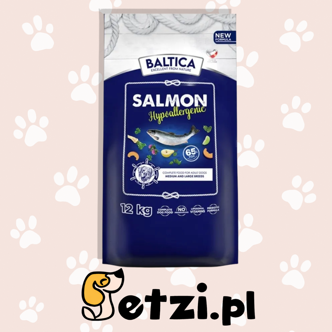 BALTICA HIPOALERGICZNA SUCHA KARMA DLA PSA SALMON L/XL 12KG