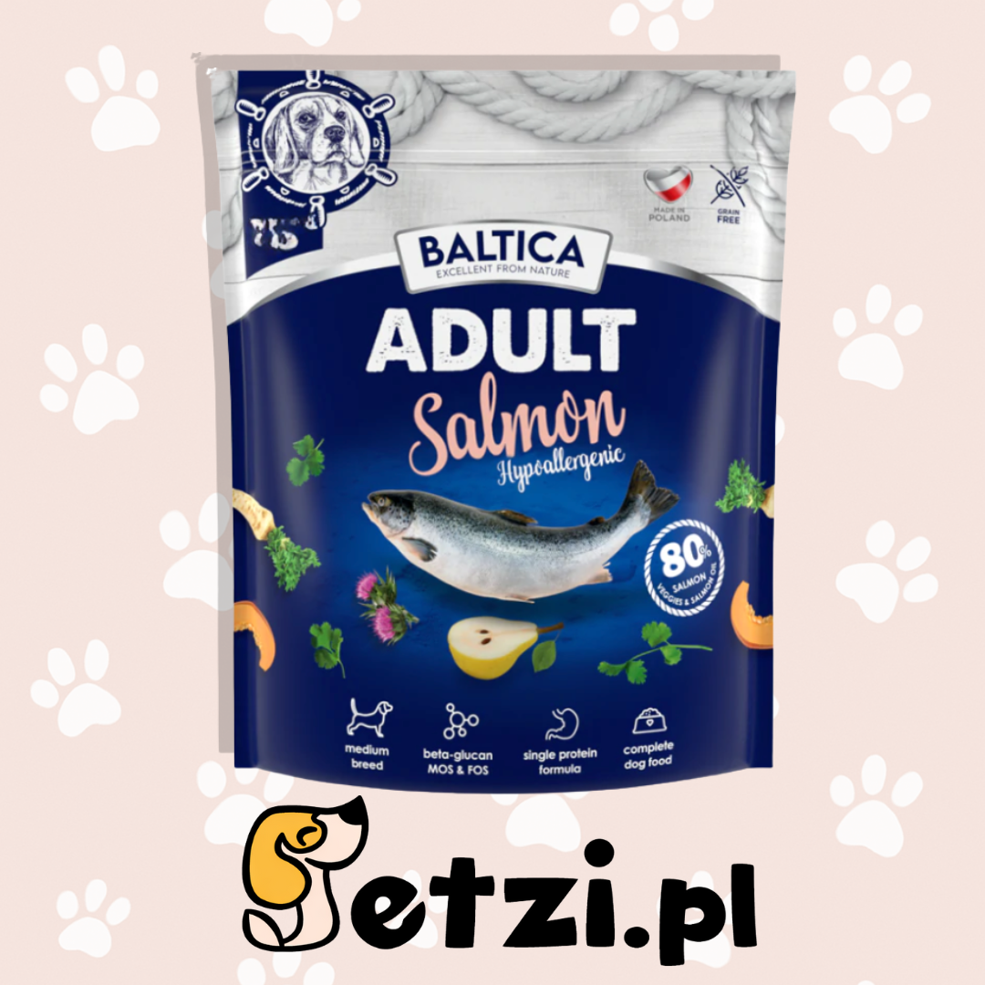 BALTICA HIPOALERGICZNA SUCHA KARMA DLA PSA SALMON L/XL 1KG