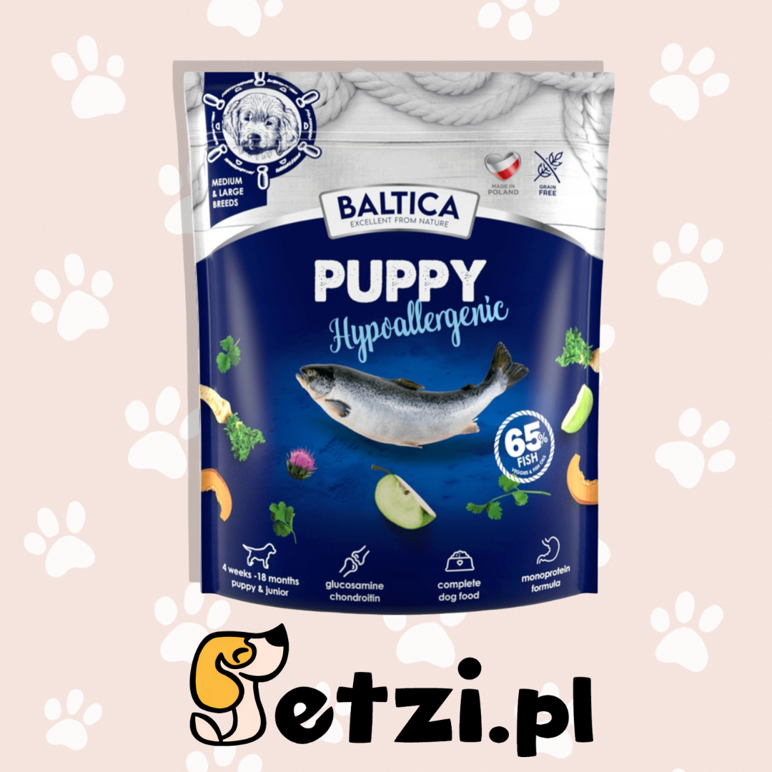 BALTICA HIPOALERGICZNA SZCZENIAK SUCHA KARMA DLA PSA SALMON M/L 1KG