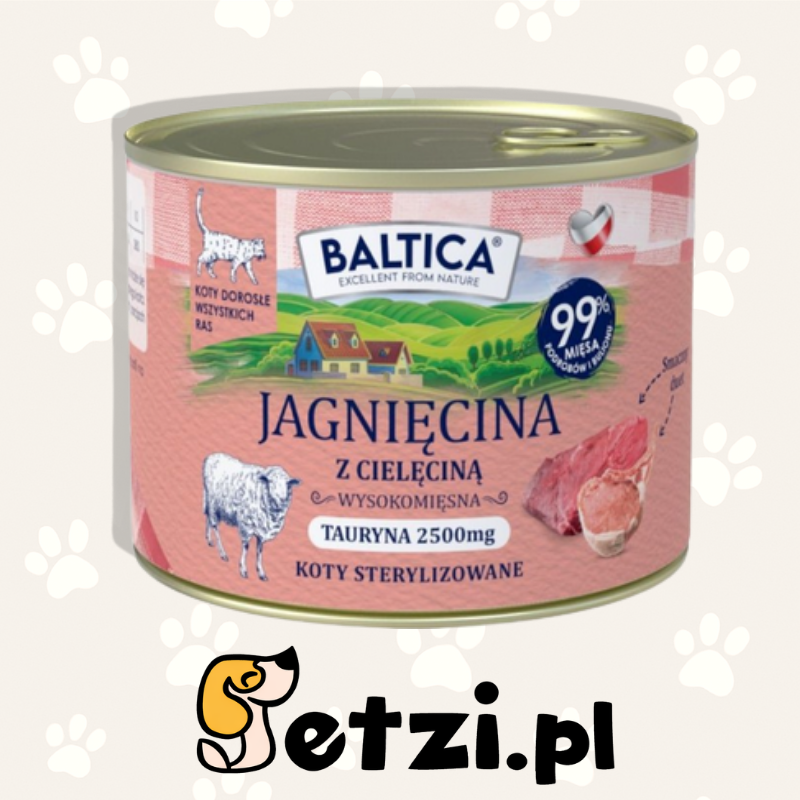 BALTICA MOKRA KARMA DLA KOTA JAGNIĘCINA 185G