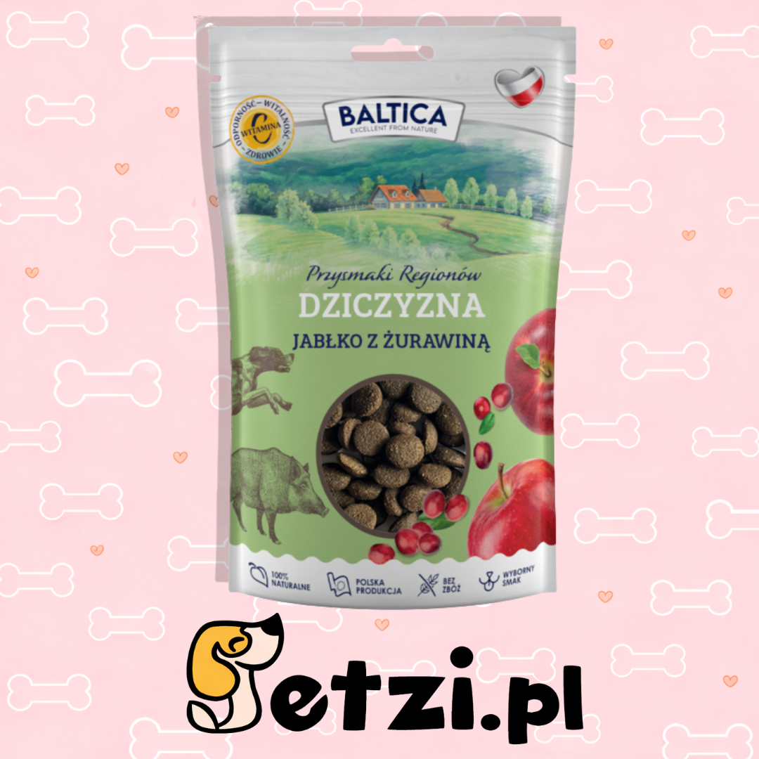 BALTICA PRZYSMAKI REGIONÓW PRZYSMAKI DLA PSA DZICZYZNA Z JABŁKIEM 100G