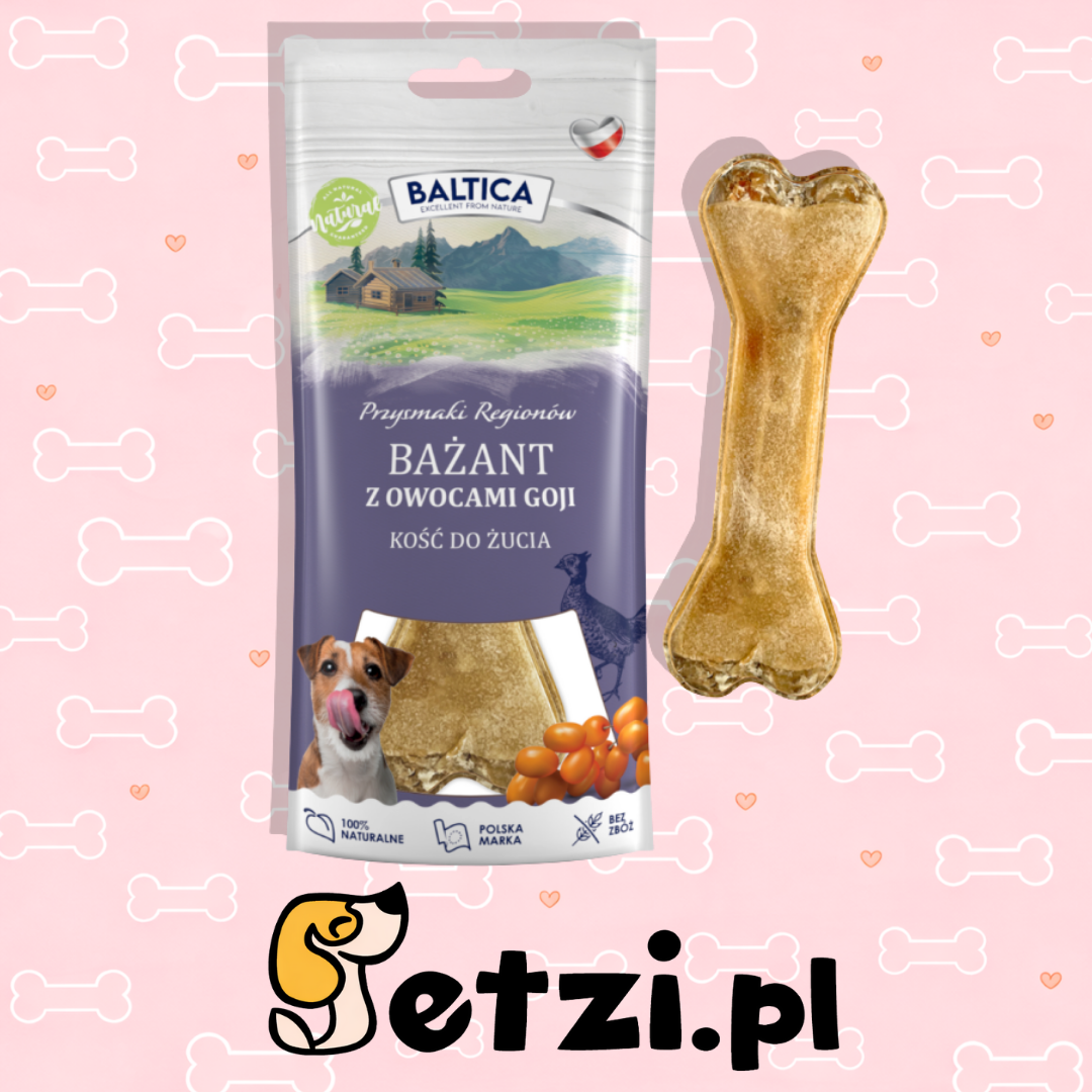 BALTICA SMAKI REGIONÓW GRYZAK DLA PSA KOŚĆ BAŻANT Z JAGODAMI GOJI 1SZT.