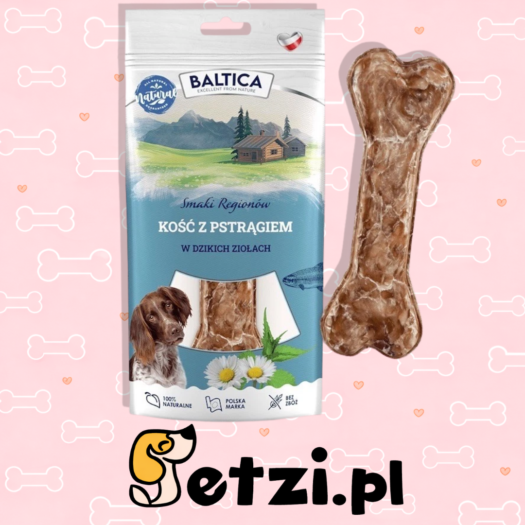 BALTICA SMAKI REGIONÓW GRYZAK DLA PSA KOŚĆ Z PSTRĄGIEM 1SZT.