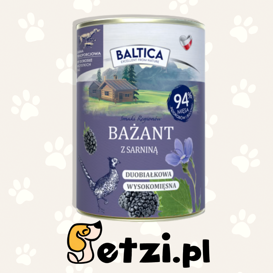 BALTICA SMAKI REGIONÓW MOKRA KARMA DLA PSA BAŻANT Z SARNINĄ 400G