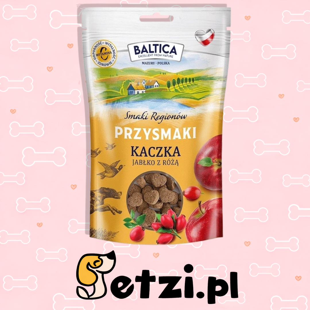 BALTICA SMAKI REGIONÓW PRZYSMAKI DLA PSA KACZKA Z JABŁKIEM I RÓŻĄ 100G