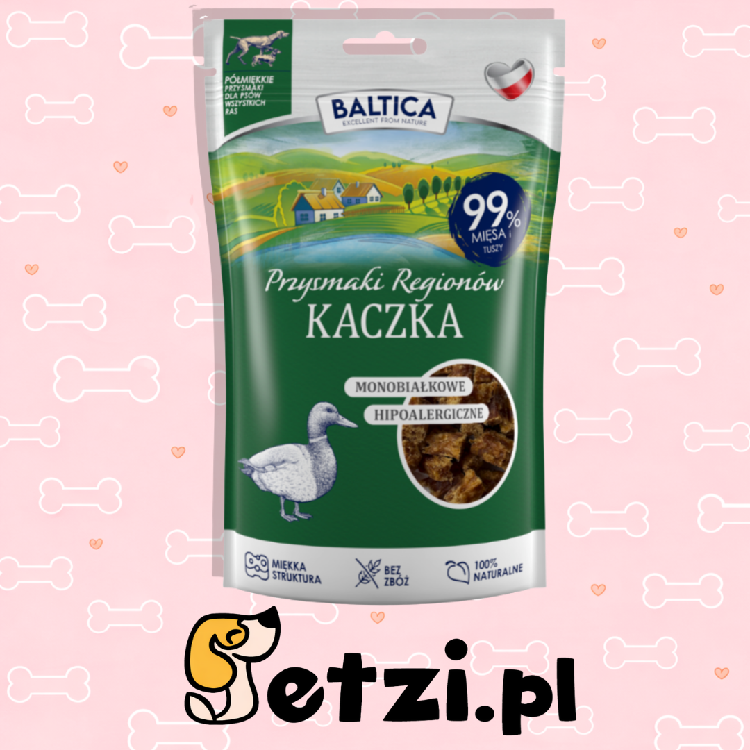 BALTICA SMAKI REGIONÓW PRZYSMAKI DLA PSA PÓŁMIĘKKIE KACZKA 80G