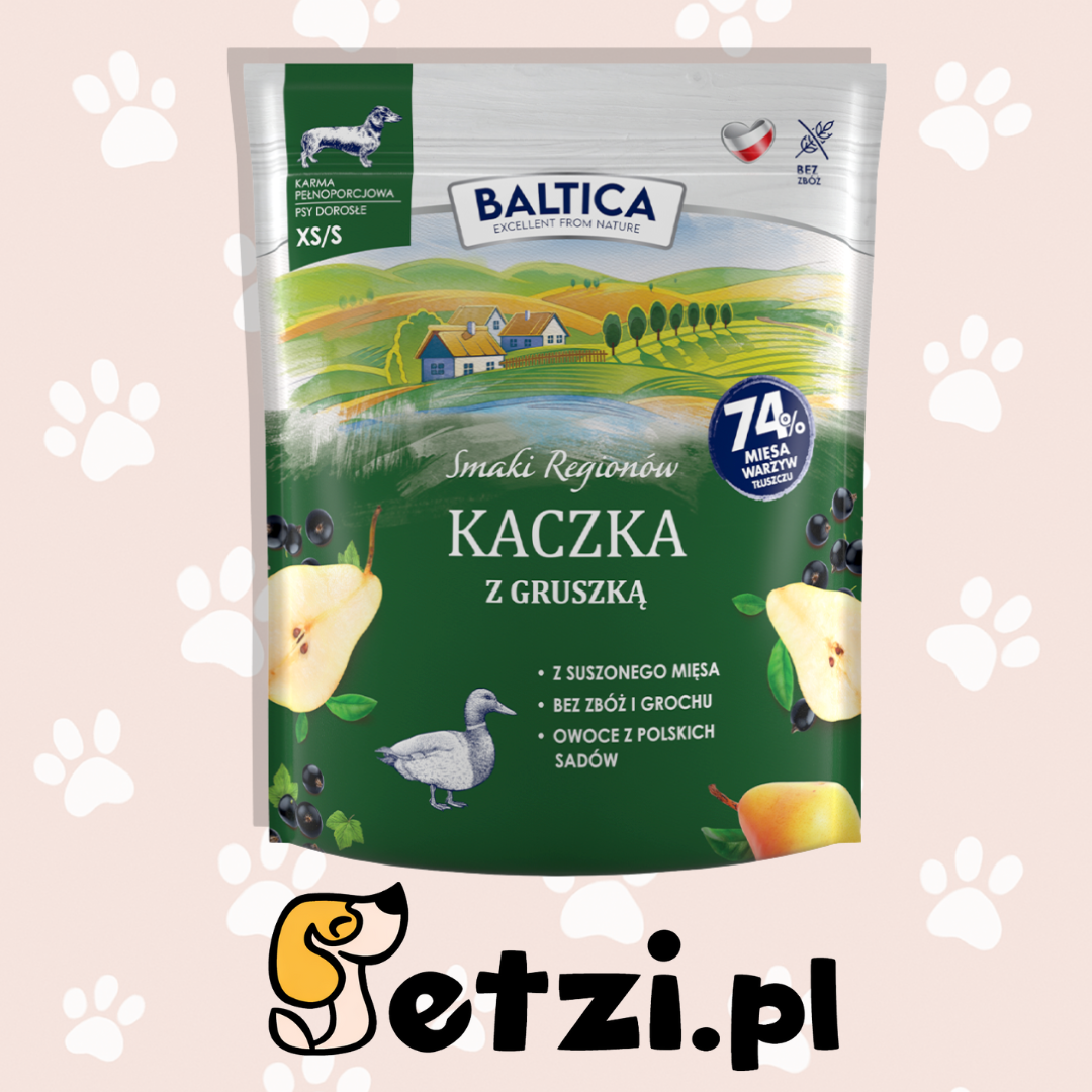 BALTICA SMAKI REGIONÓW SUCHA KARMA DLA PSA KACZKA Z GRUSZKĄ XS/S 1KG