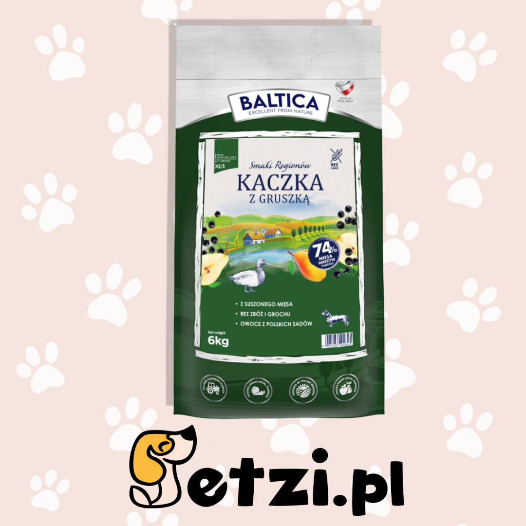 BALTICA SMAKI REGIONÓW SUCHA KARMA DLA PSA KACZKA Z GRUSZKĄ XS/S 6KG