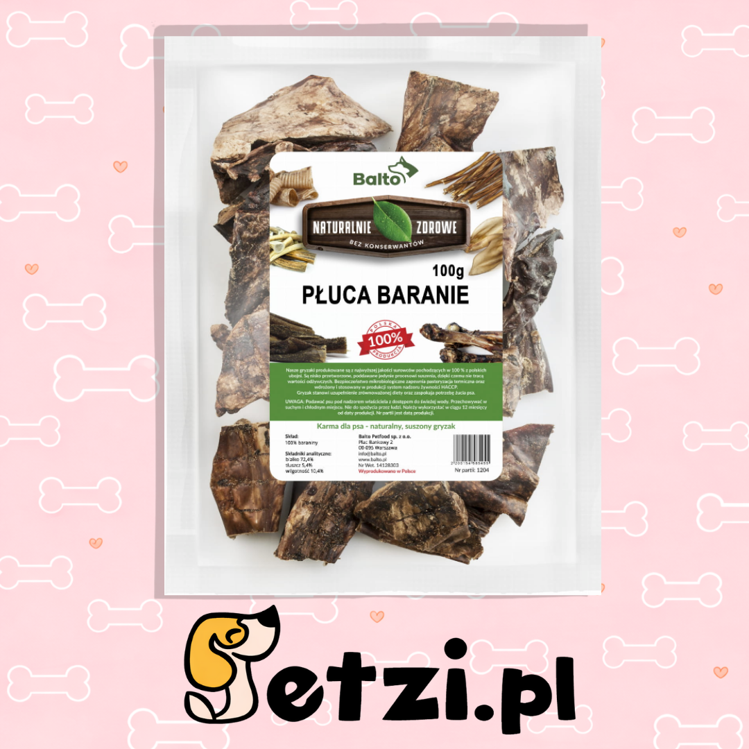 BALTO GRYZAK DLA PSA PŁUCA BARANIE 100G
