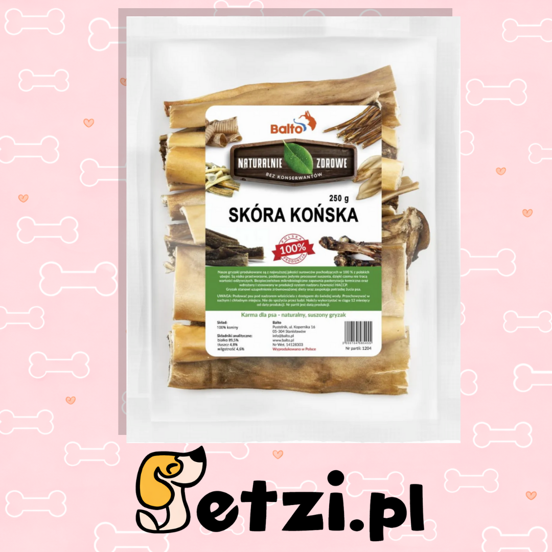 BALTO GRYZAK DLA PSA SKÓRA KOŃSKA 250G