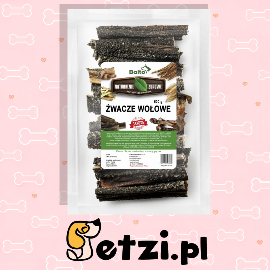 BALTO GRYZAK DLA PSA ŻWACZE WOŁOWE 500G