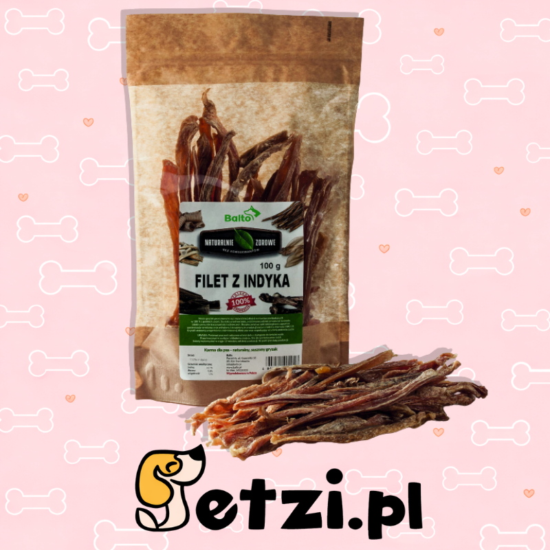 BALTO PREMIUM GRYZAK DLA PSA FILET Z INDYKA 100G