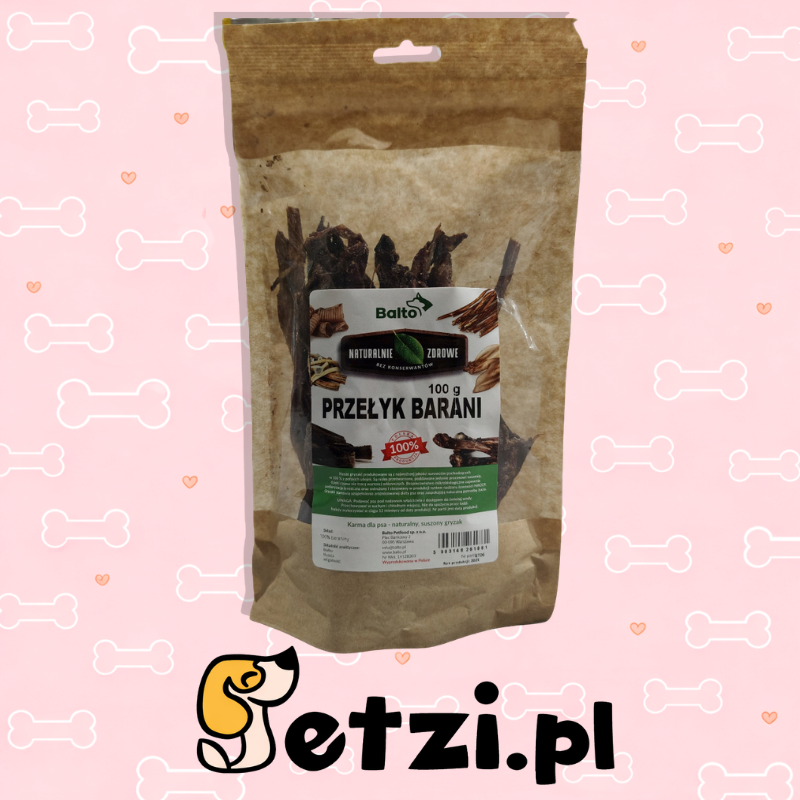 BALTO PREMIUM GRYZAK DLA PSA PRZEŁYK BARANI 100G