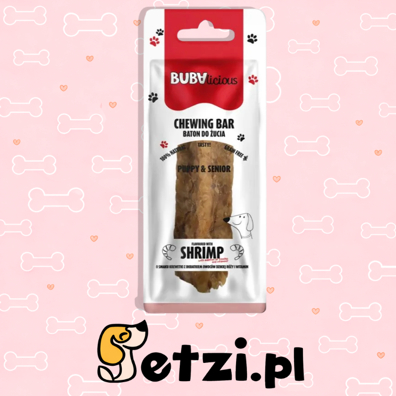 BUBA BUBALICIOUS GRYZAK DLA PSA BATON O SMAKU KREWETKI 12CM