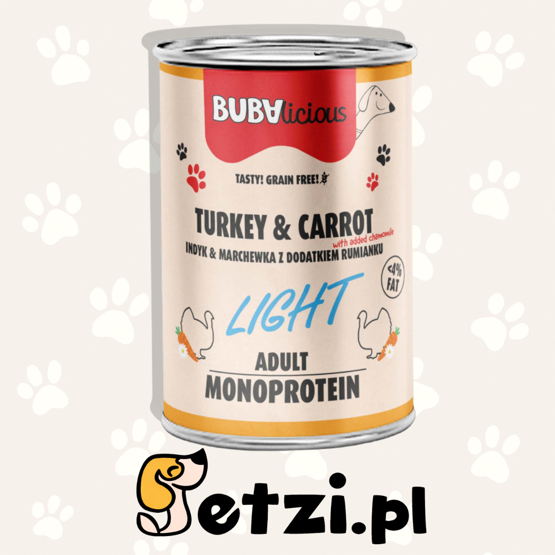 BUBA BUBALICIOUS LIGHT MOKRA KARMA DLA PSA INDYK 400G