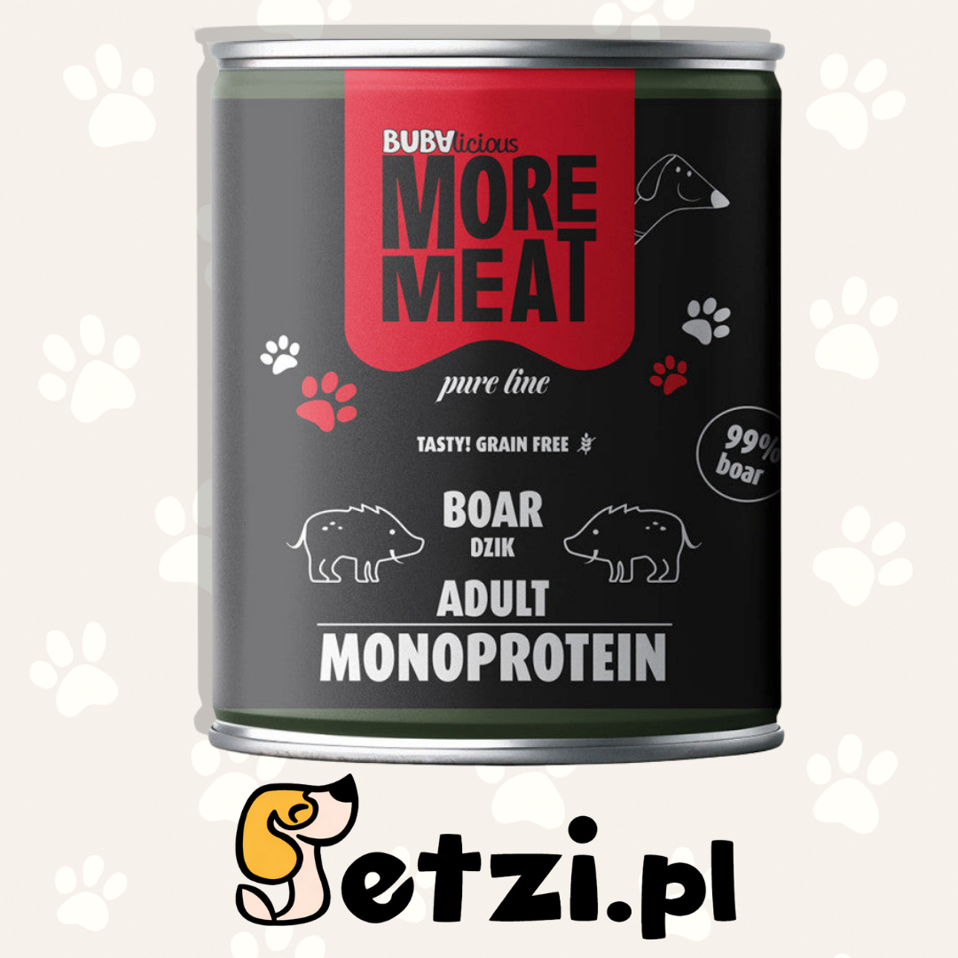 BUBA BUBALICIOUS MONO PURE MOKRA KARMA DLA PSA DZIK 800G