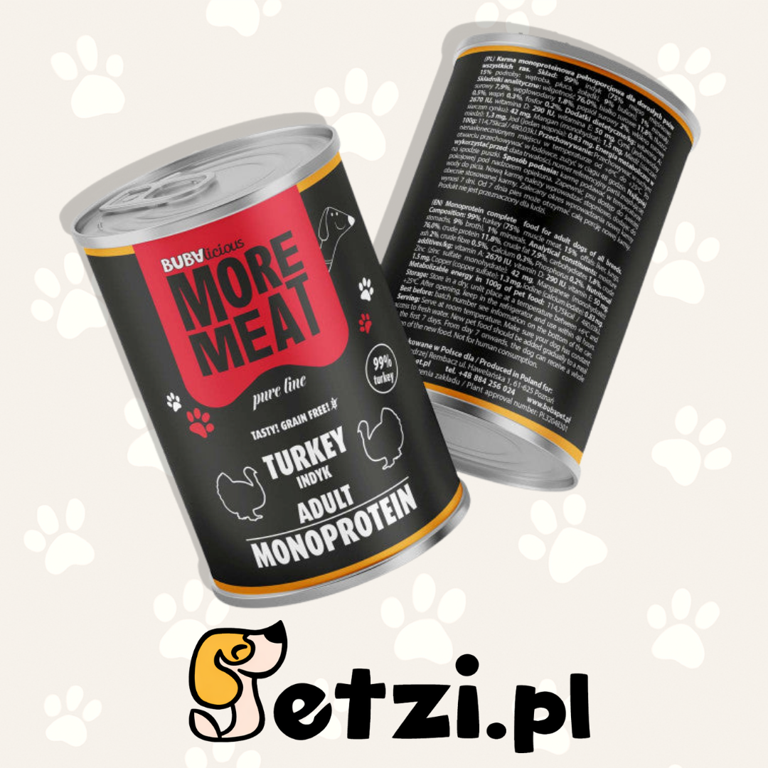 BUBA BUBALICIOUS MONO PURE MOKRA KARMA DLA PSA INDYK 400G