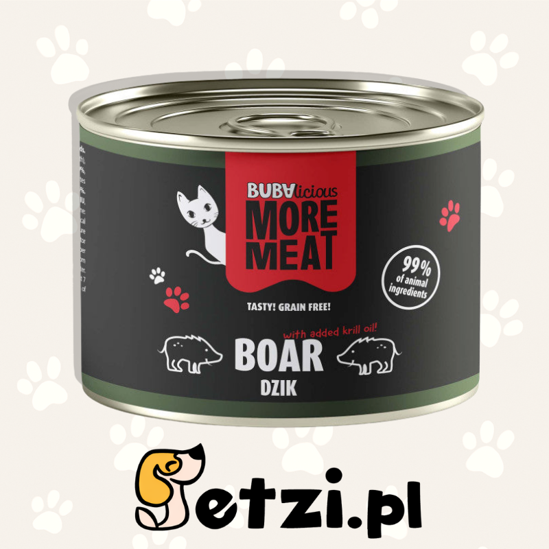 BUBALICIOUS MOKRA KARMA DLA KOTA 185G DZIK
