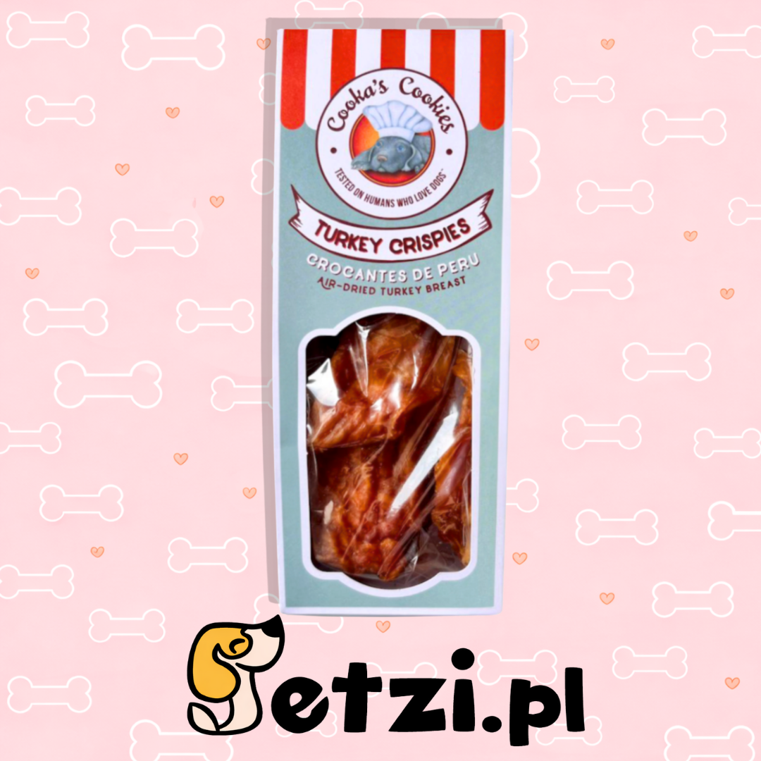 COOKAS COOKIES PRZYSMAKI DLA PSA TURKEY CRISPIES SUSZONE PIERSI Z INDYKA 95G