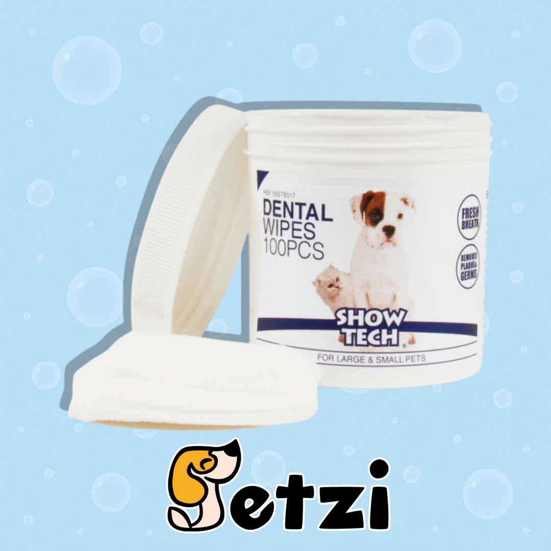 SHOW TECH DENTAL WIPES 100SZT. - CHUSTECZKI DO HIGIENY JAMY USTNEJ PSA I KOTA, MIĘTOWE