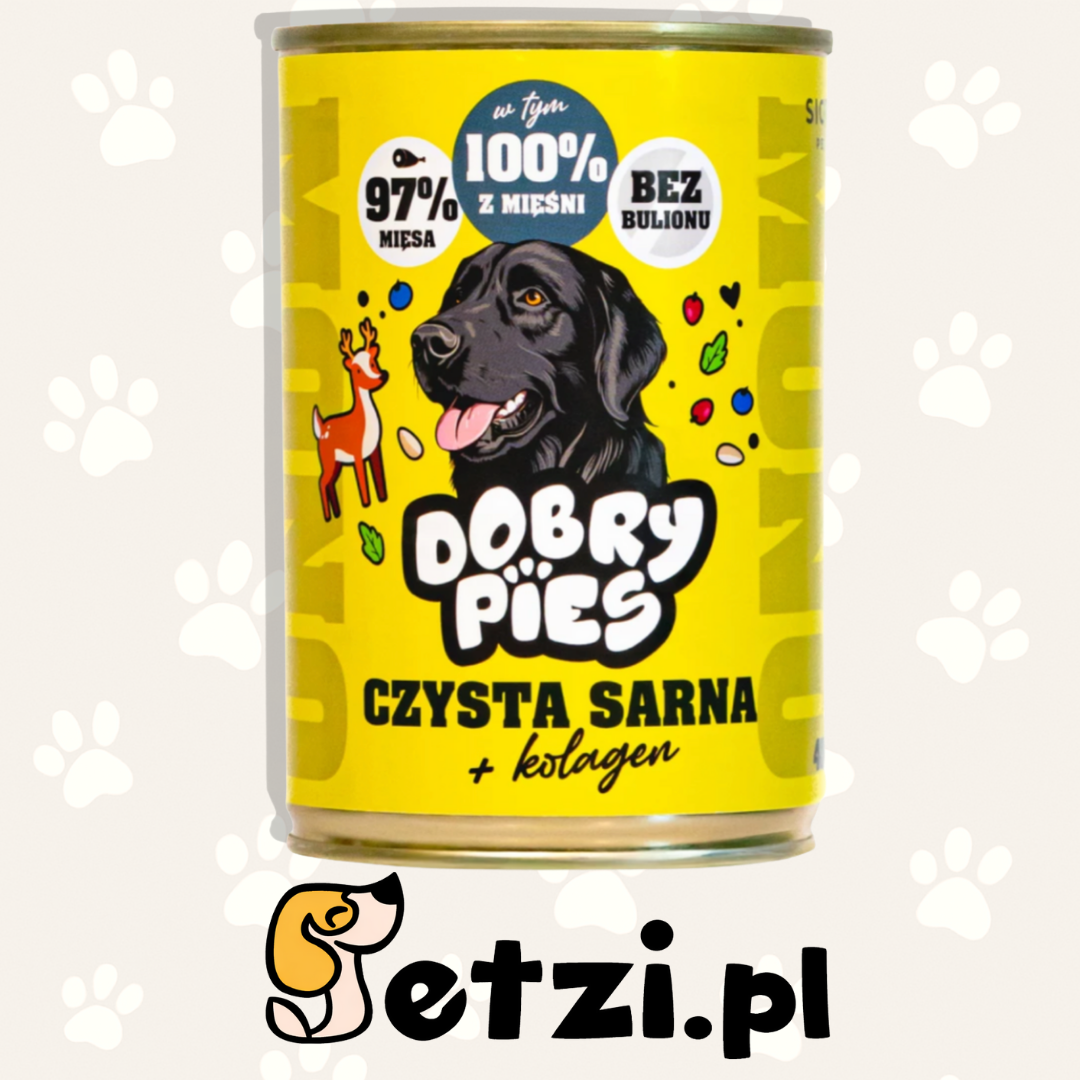 DOBRY PIES MONO MOKRA KARMA DLA PSA CZYSTY SARNA 400g