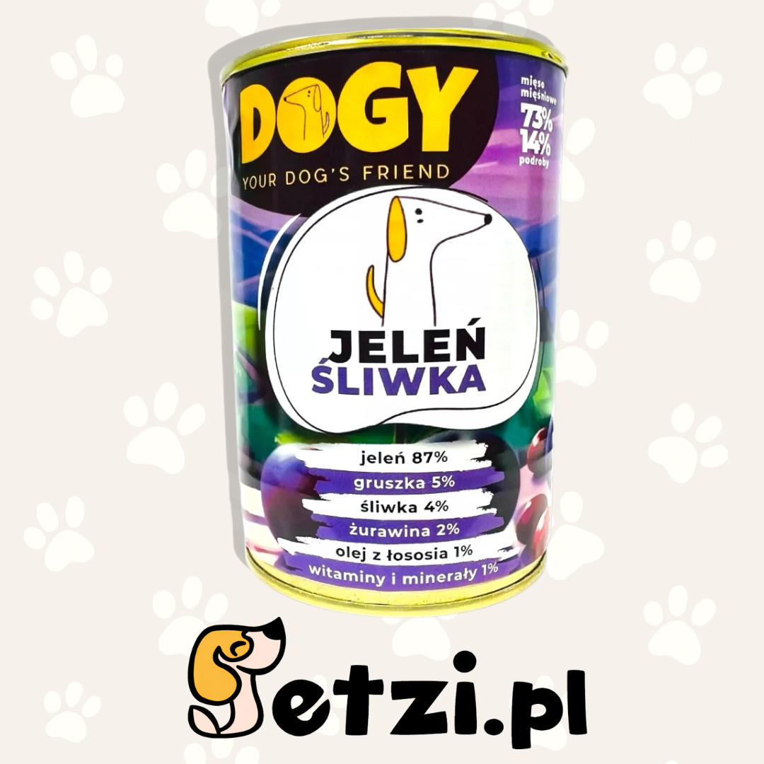 DOGY MOKRA KARMA DLA PSA JELEŃ ZE ŚLIWKĄ 400G